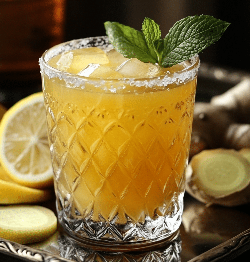 Served natural zepbound drink in glass