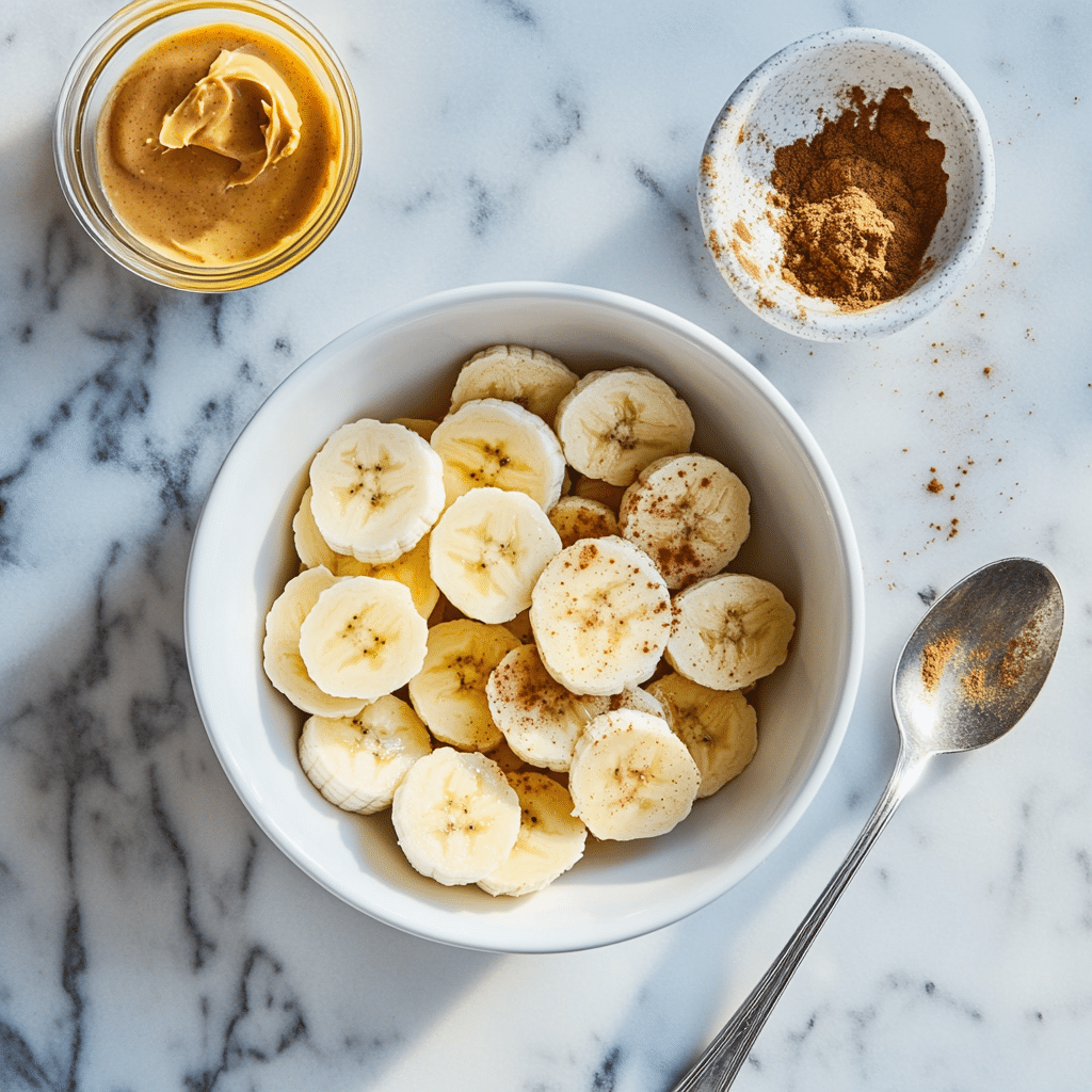Ingredients for banana ice cream recipe